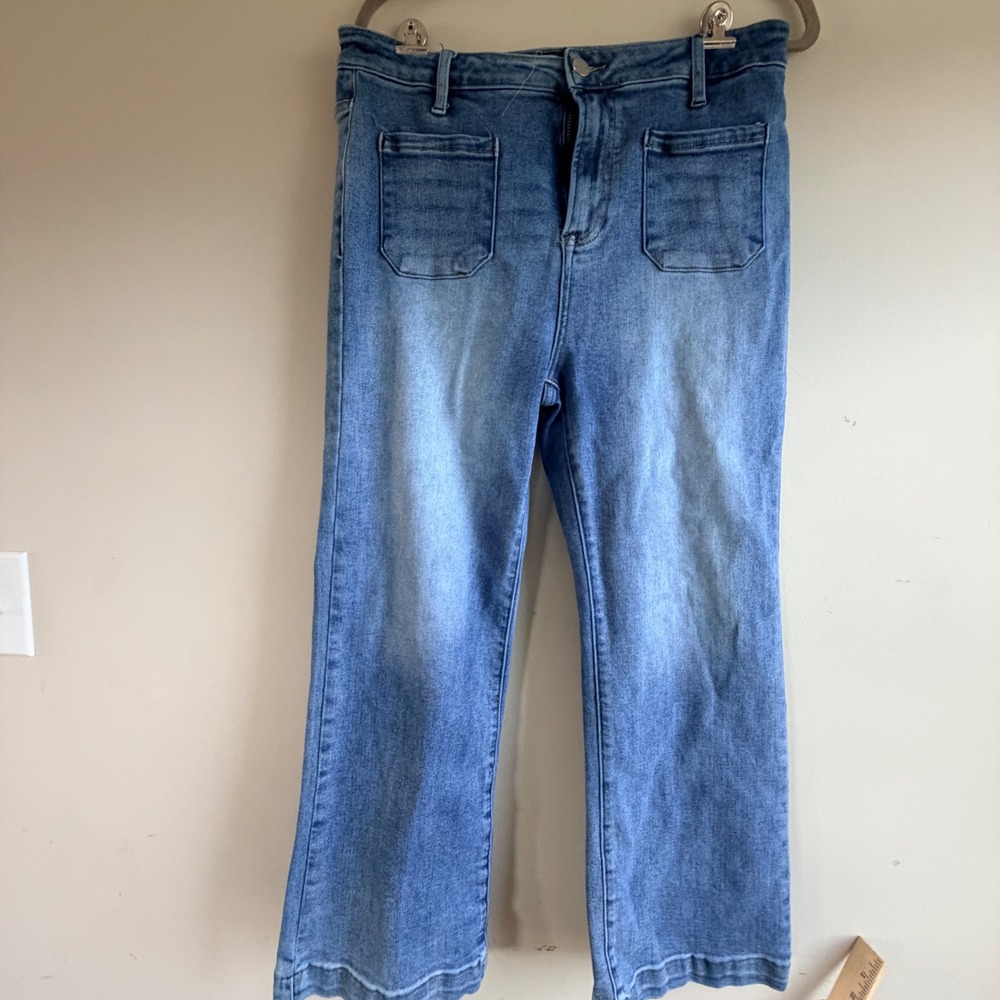 Freckled Poppy x Risen Jeans Wide Leg Pants Women 15 32 Stretch Indie Boho